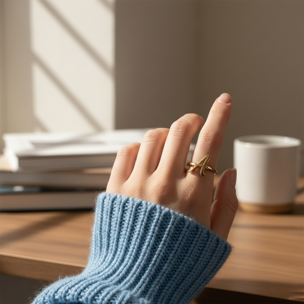 Bague personnalisée avec initiale