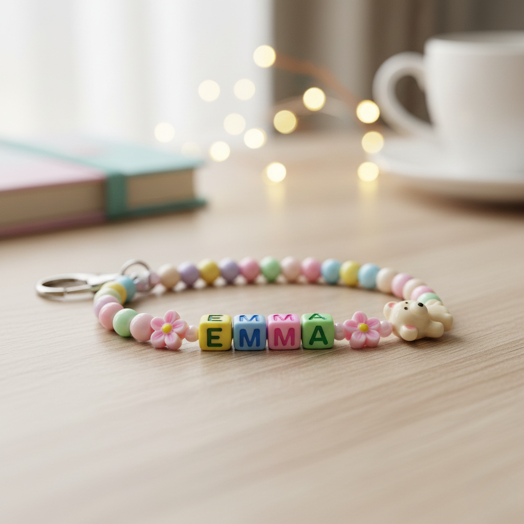 Porte-clés Personnalisés Avec perles - Emma