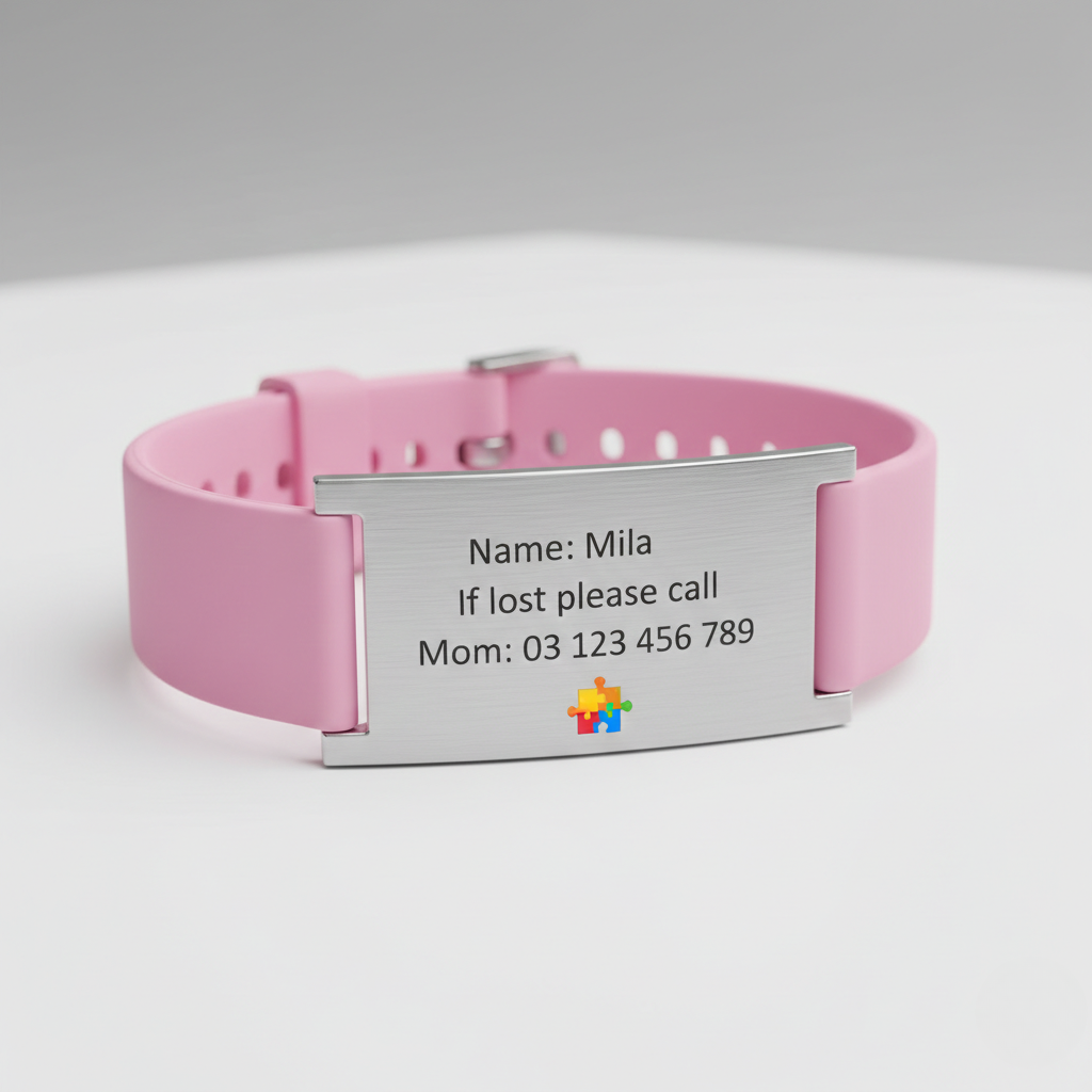 Bracelet d'identification personnalisé pour enfants - Autism Awareness