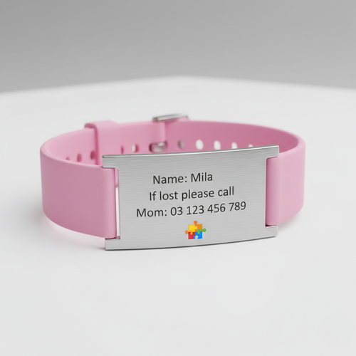 Bracelet d'identification personnalisé pour enfants - Autism Awareness