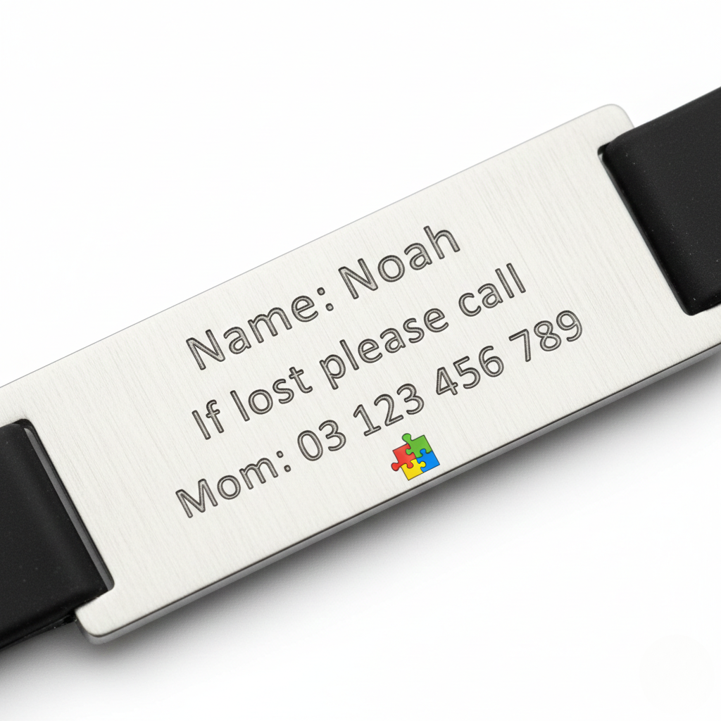 Bracelet d'identification personnalisé pour enfants - Autism Awareness