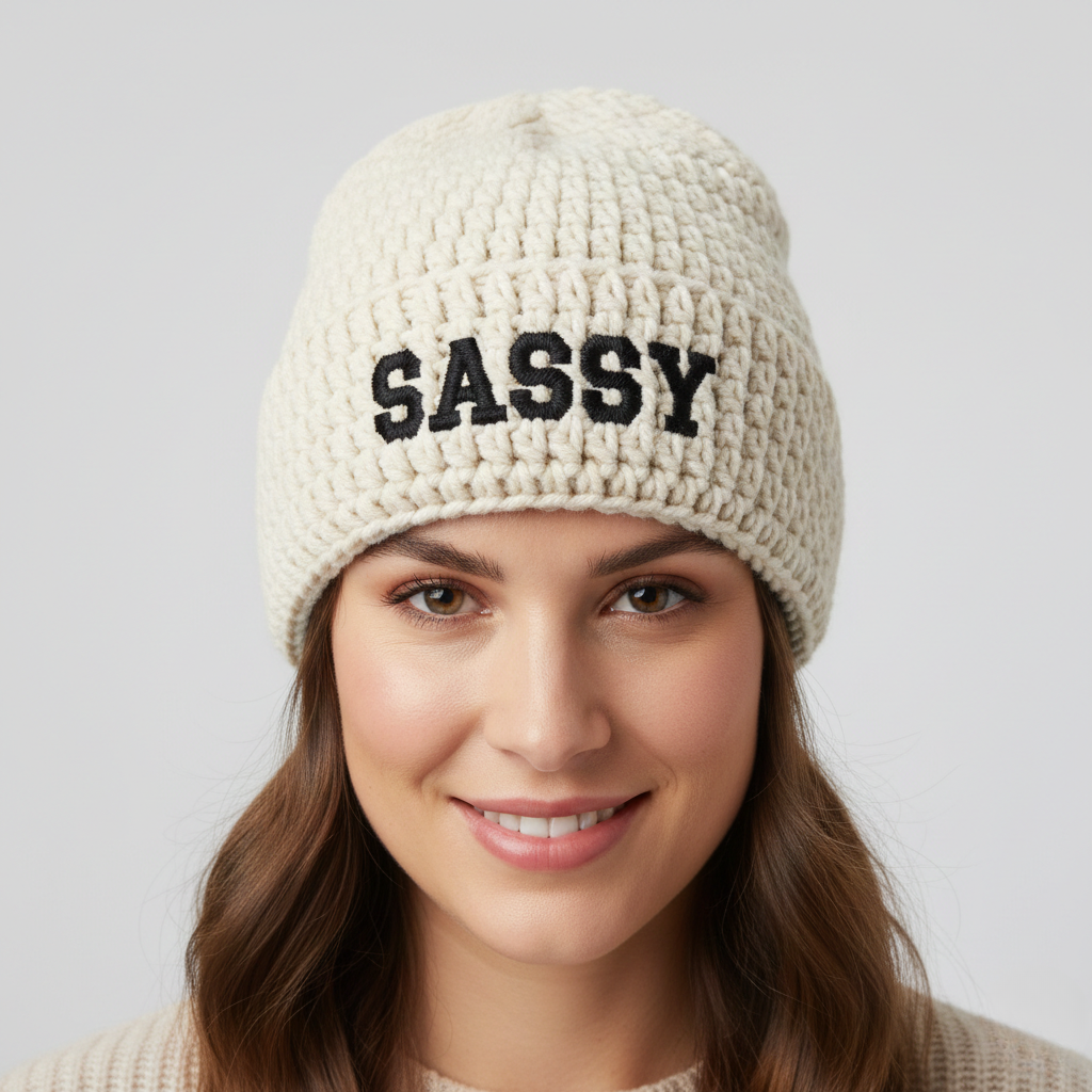 Bonnet personnalisé au crochet - Sassy