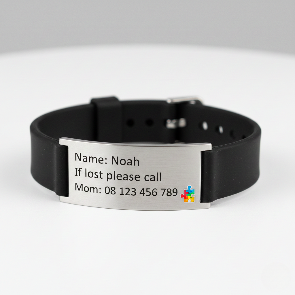 Bracelet d'identification personnalisé pour enfants - Autism Awareness